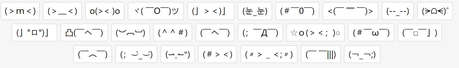 dissatisfaction kaomoji emoji