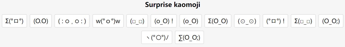 surprise kaomoji emoji